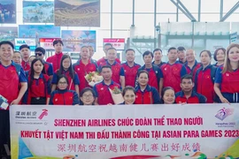 La délégation vietnamienne handisport part pour les ASIAN Para Games 4 en Chine