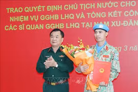 Maintien de la paix: Les contributions des officiers vietnamiens appréciés