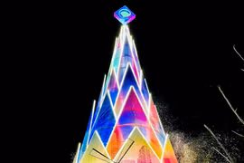 L’atmosphère de Noël dans la zone urbaine Ecopark