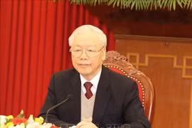 Le secrétaire général du Parti Nguyên Phu Trong s’entretient avec le président américain Joe Biden