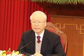 Le secrétaire général du Parti Nguyên Phu Trong s’entretient avec le président américain Joe Biden