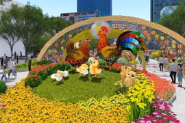 La rue des fleurs de Hô Chi Minh-Ville est prête pour le Tet
