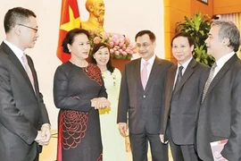 La présidente de l’AN rencontre les nouveaux ambassadeurs et représentants vietnamiens