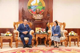 Le vice-Premier ministre Truong Hoa Binh en visite de travail au Laos