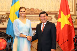La princesse héritière de Suède Victoria Ingrid Alice Desiree visite Ho Chi Minh-Ville