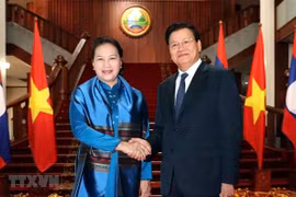 La présidente de l’Assemblée nationale du Vietnam rencontre le Premier ministre lao