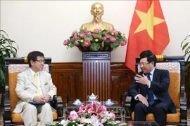 Le vice-PM et ministre des AE Pham Binh Minh reçoit un responsable japonais