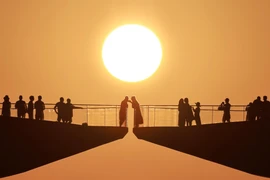Le pont Kiss (Baiser) est l'un des lieux préférés des touristes sud-coréens. Photo : Quy Coc Tu.