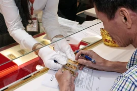 Le prix de vente des lingots d'or du 4 juin diminue d’un million de dongs par taël par rapport à la séance du 3 juin. Photo : VNA