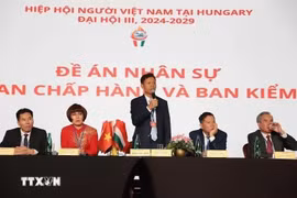Le 3e congrès de l'Association des Vietnamiens de Hongrie. Photo: VNA