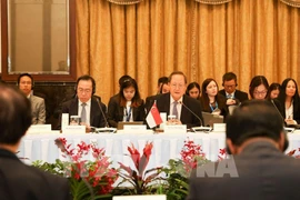 Le ministre Tan See Leng a pris la parole lors de la 18e Conférence ministérielle sur la connexion économique Vietnam-Singapour. Photo : VNA