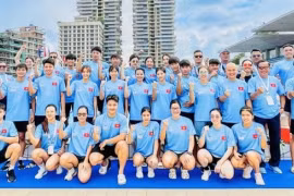 L'équipe vietnamienne aux Championnats d'Asie du Sud-Est de nage avec palmes 2024. (Photo : Vietnam Sports Team)