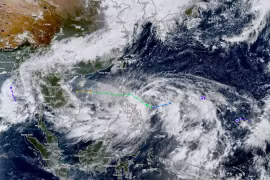 La position de la tempête Trami le 22 octobre 2024. (Photo : Zoom.Earth)