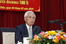 Khamphanh Pheuyavong, secrétaire du Comité central du Parti, président du Commission de propagande et de formation du PPRL et président du Conseil théorique central du PPRL. Photo: VNA