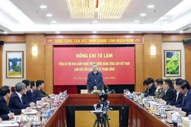 Le secrétaire général du Parti communiste du Vietnam To Lam prend la parole. Photo: VNA