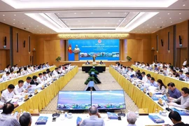 Panorama de la 3e conférence du Conseil de coordination de la région du delta du fleuve Rouge tenue jeudi 9 mai à Hanoï. Photo: VNA