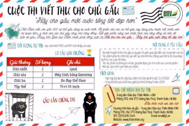 Lancement d’un concours d’écrire de lettres appelant à protéger les ours