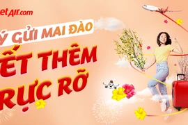 Vietjet transporte des fleurs d'abricots et de pêchers à l'occasion du Nouvel An lunaire 2024