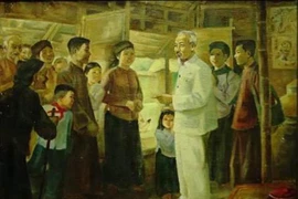 Exposition d’œuvres de plusieurs peintres célèbres sur le Président Ho Chi Minh