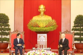 Le leader du PCV reçoit le président de l’AN sud-coréenne en visite officielle au Vietnam