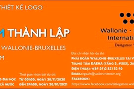  Conception du logo des 25 ans de présence de la délégation Wallonie-Bruxelles au Vietnam