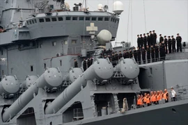 Des navires de la marine russe au port de Cam Ranh