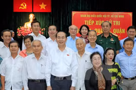 Le président Tran Dai Quang rencontre des électeurs de Ho Chi Minh-Ville 