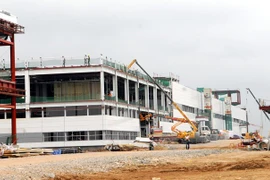 La construction d'une usine de LG à Hai Phong. Photo: VNA