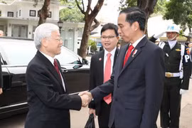 Cérémonie d’accueil officielle en l’honneur du secrétaire général Nguyen Phu Trong