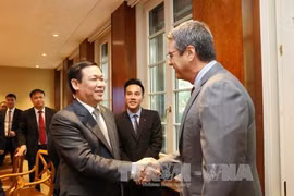 Le vice-PM Vuong Dinh Hue travaille avec des dirigeants de l’OMC
