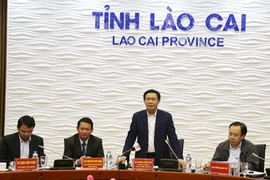 Le vice-Premier ministre Vuong Dinh Hue rencontre les autorités de Lao Cai