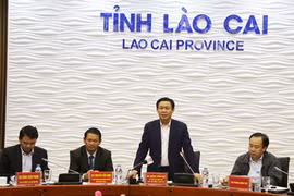 Le vice-Premier ministre Vuong Dinh Hue rencontre les autorités de Lao Cai