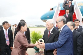 Le secrétaire général du PCV arrive à Phnom Penh pour sa visite d’Etat au Cambodge
