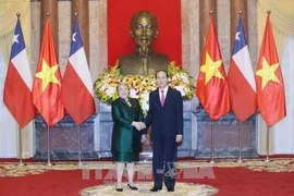 Le président Tran Dai Quang reçoit la présidente du Chili Michelle Bachelet 