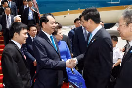 Le président Tran Dai Quang et son épouse entament une visite d'Etat en Chine