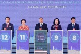 Cérémonie d'inauguration des travaux du premier projet de ville intelligente à Hanoi