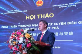 Le vice-président du Comité populaire provincial de Lang Son, Doan Thanh Son, s'exprime lors du séminaire. Photo: VNA