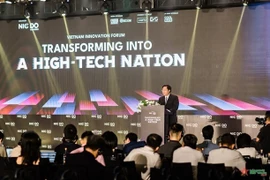 Le vice-ministre du Plan et de l’Investissement Trân Duy Dông s’exprimant lors du Forum de l’innovation du Vietnam 2024. Photo : VNA