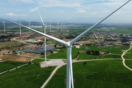 Un parc éolien dans la province de Ninh Thuân (Centre). Photo : VNA