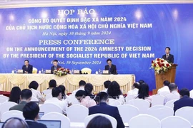 Vue de la conférence de presse, à Hanoi, le 30 septembre. Photo : VNA