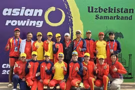 Les athlètes vietnamiennes ont remporté deux médailles d’or aux Championnats d’Asie d’aviron 2024. Photo : VNA