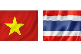 Drapeaux du Vietnam et de la Thaïlande. Photo: VNA