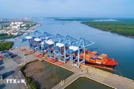 Port en eau profonde de Cai Mep-Thi Vai, dans la cité municipale de Phu My, province de Bà Ria-Vung Tàu. Photo: VNA