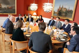 Lors de la rencontre entre le vice-Premier ministre Trân Hông Hà et le président du Parlement danois Soren Gade, à Copenhague, le 26 novembre. Photo : VNA