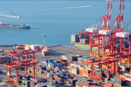 Les conteneurs au port de Busan, en République de Corée du Sud. Photo d’illustration: AFP