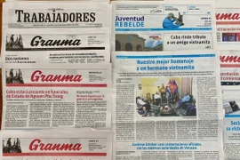 La Une du quotidien Granma, l’organe officiel du Parti communiste cubain. Photo: VNA