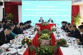 Vue du 11e séminaire théorique entre le Parti communiste du Vietnam et le Parti populaire révolutionnaire lao, à Luang Prabang, le 28 novembre. Photo: VNA