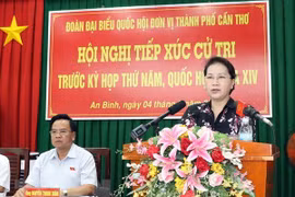 La présidente de l’AN rencontre des électeurs de la ville de Can Tho