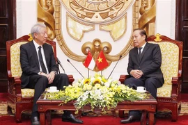 Le vice-PM Truong Hoa Binh reçoit son homologue singapourien Teo Chee Hean