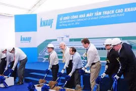 Cérémonie de la mise en chantier de l'usine de Knauf à Hai Phong.